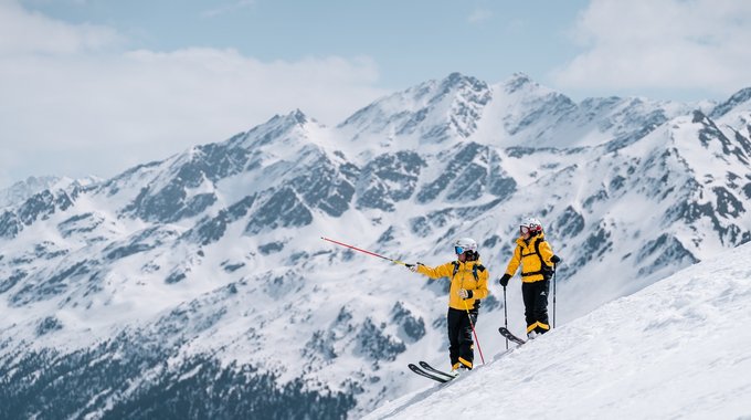 Glacier skiing